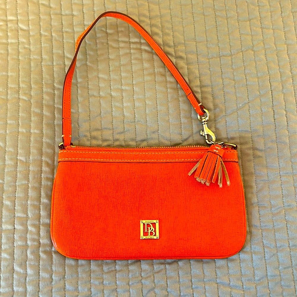Orange Dooney and Burke clutch/wristlet